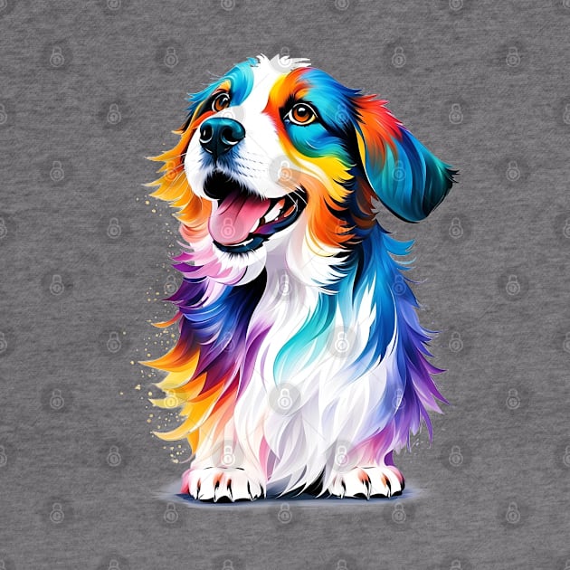 Cute Puppy In Watercolor Style - AI Art by Asarteon